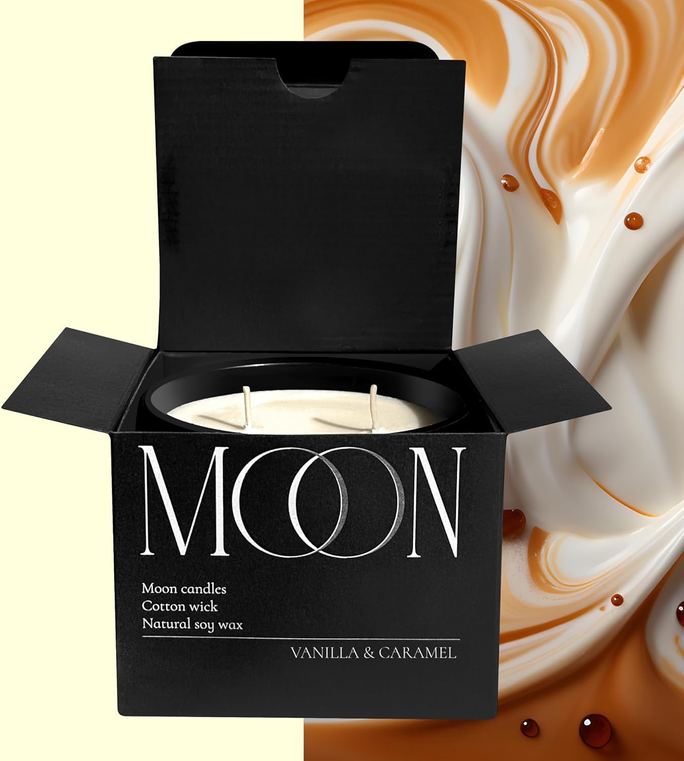 Indulge in Luxury! 🕯️✨ Vanilla & Caramel Scented Candles – Non-Toxic, Perfect for Men & Home Décor 🌿🖤