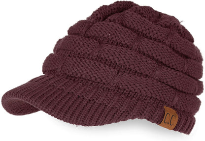 Stay Chic & Cozy! ❄️✨ Women's Ribbed Knit Hat with Brim – Perfect for Any Winter Look! 👒🧣