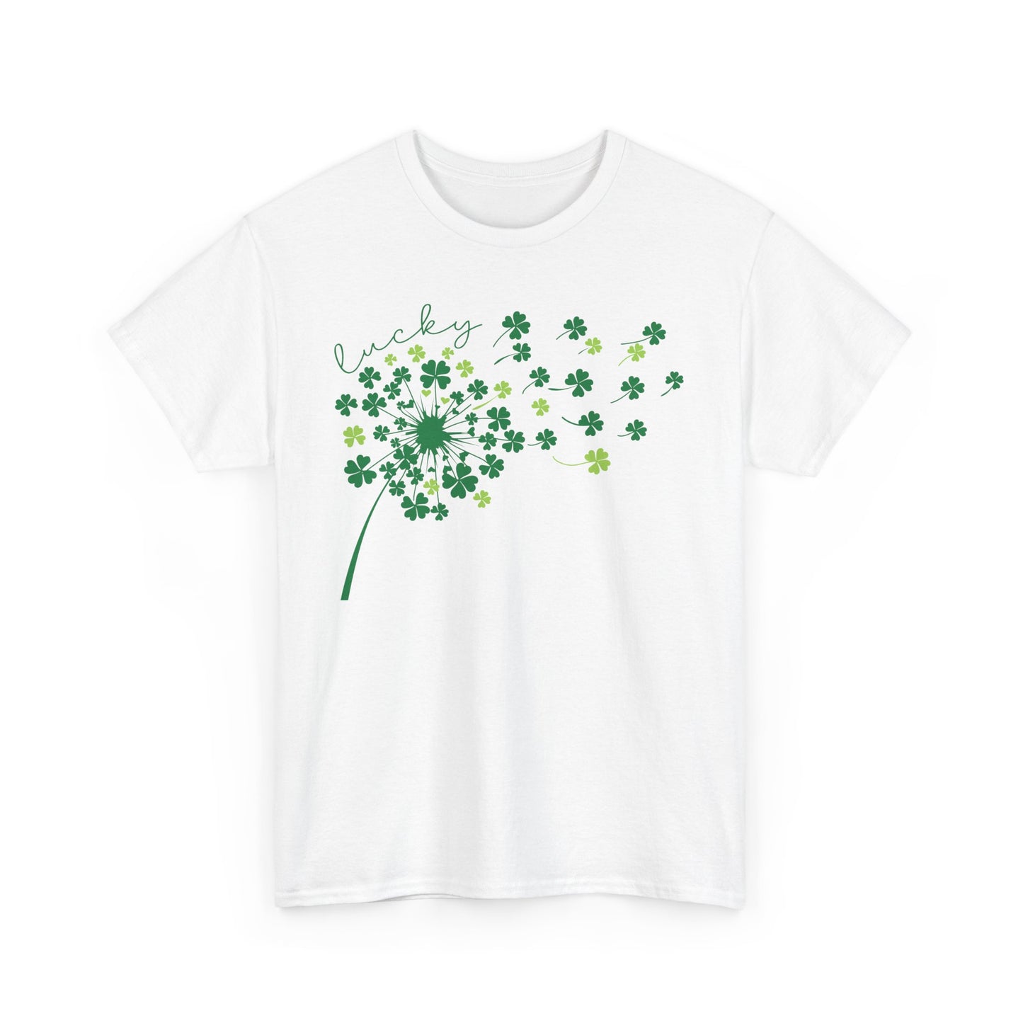 Lucky Clover Tee, St Patrick's Day Shirt, Spring Apparel, Gift for Him/Her, Clover Design T-shirt, Unisex Heavy Cotton, Fashion Top