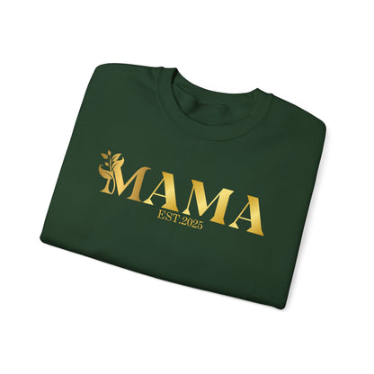 Mama Est. 2025 Sweatshirt | Cozy Unisex Crewneck | Perfect Gift for New Moms | Mother's Day, Baby Shower, Family Gatherings