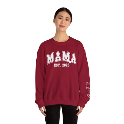 Mama Est. 2025 Sweatshirt | Cozy Unisex Crewneck, Perfect Gift for New Moms, Mother's Day, Family Celebrations, Casual Style