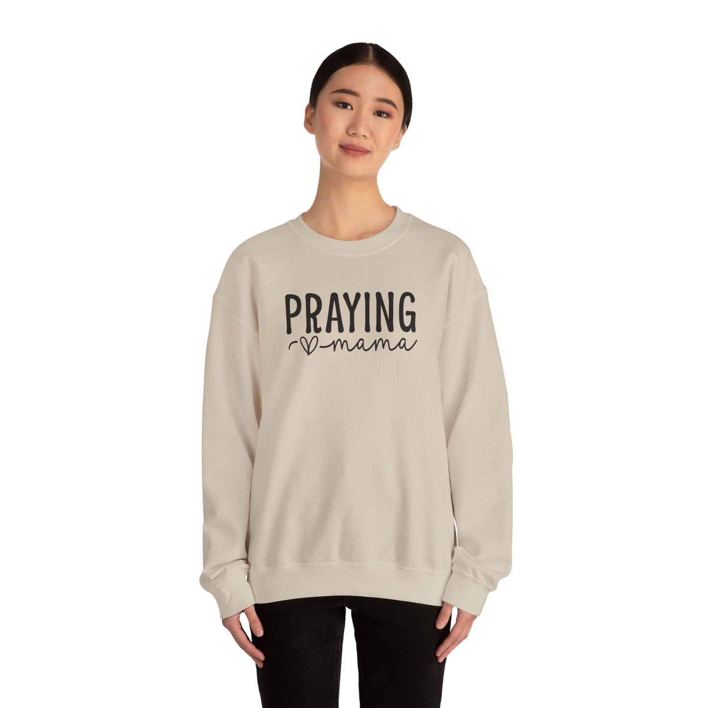 Praying Mama Sweatshirt Stylish Inspirational Apparel for Moms