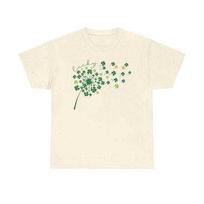 Lucky Clover Tee, St Patrick's Day Shirt, Spring Apparel, Gift for Him/Her, Clover Design T-shirt, Unisex Heavy Cotton, Fashion Top