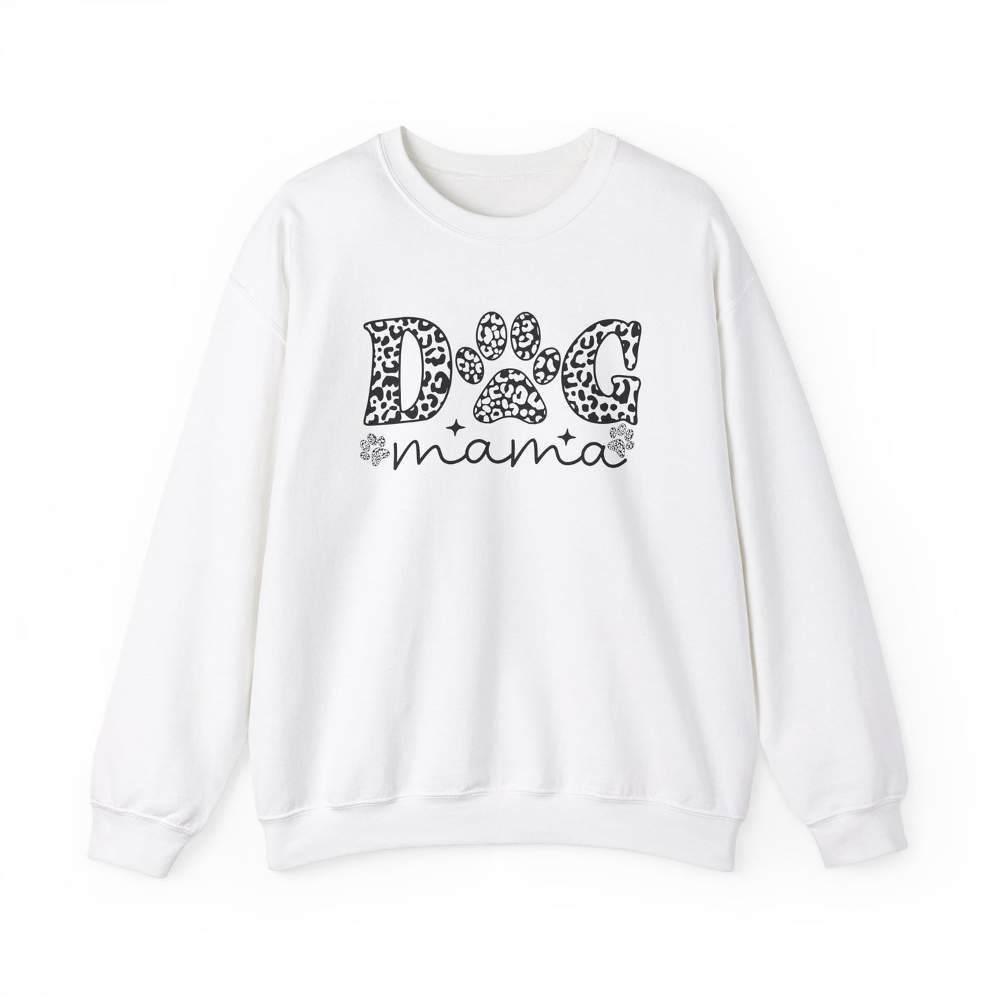 Dog Mama Crewneck Sweatshirt - Cozy Gift for Pet Lovers, Dog Mom Sweatshirt, Animal Lover Apparel, Cute Dog Parent Gift, Paw Print