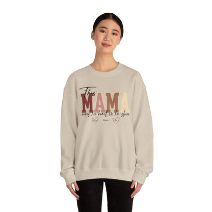 This Mama Heavy Blend Crewneck Sweatshirt | Perfect Gift for Mother's Day, Cozy Casual Wear, Family Gathering, Parenting, Love