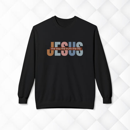 Jesus The Way The Truth The Life Sweatshirt, Womens Religious Sweatshirt, Faith Sweatshirt, Christian Sweatshirt, Bible Verse, Jesus Lover