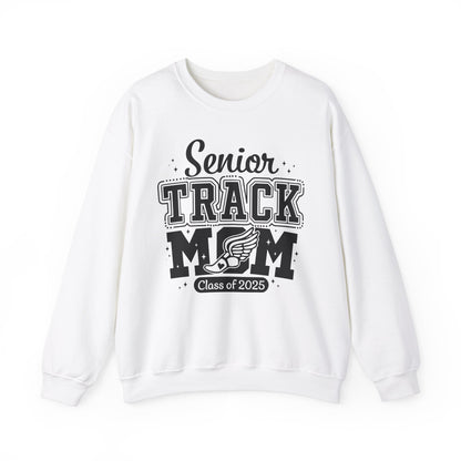 Senior Track Mom Crewneck Sweatshirt, Perfect Gift for Athletic Moms, Class of 2025 Celebration, Sports Apparel, Comfy Layer