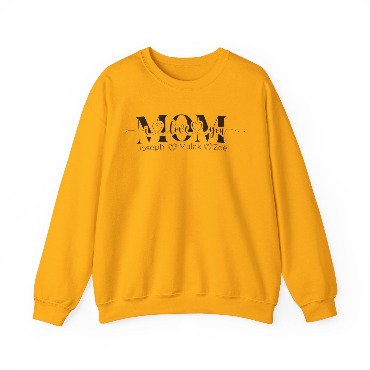 Mom Love You Personalized Sweatshirt, Mother's Day Gift, Family Sweatshirt, Cozy Mom Crewneck, Heartfelt Gift for Mom