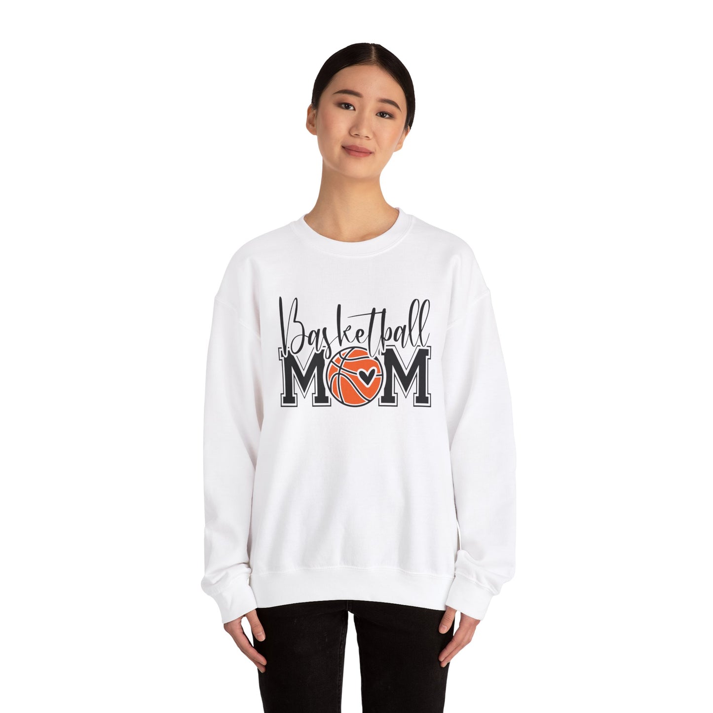 Basketball Mom Sweatshirt, Cozy Sportswear for Moms, Gifts for Basketball Moms, Team Spirit Hoodie, Game Day Casual Wear