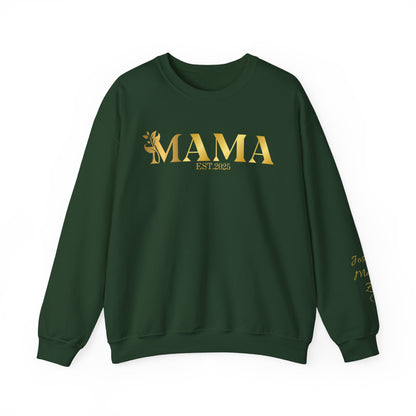 Mama Est. 2025 Sweatshirt | Cozy Unisex Crewneck | Perfect Gift for New Moms | Mother's Day, Baby Shower, Family Gatherings