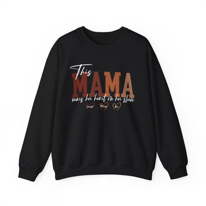 This Mama Heavy Blend Crewneck Sweatshirt | Perfect Gift for Mother's Day, Cozy Casual Wear, Family Gathering, Parenting, Love