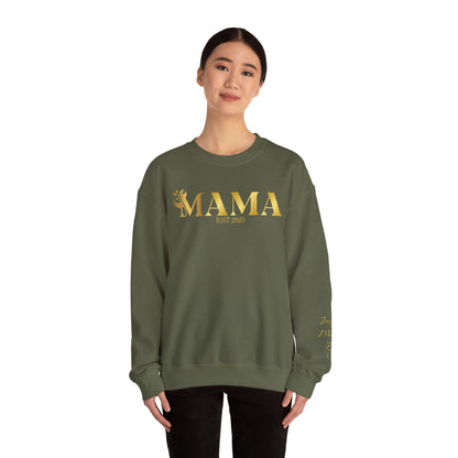 Mama Est. 2025 Sweatshirt | Cozy Unisex Crewneck | Perfect Gift for New Moms | Mother's Day, Baby Shower, Family Gatherings