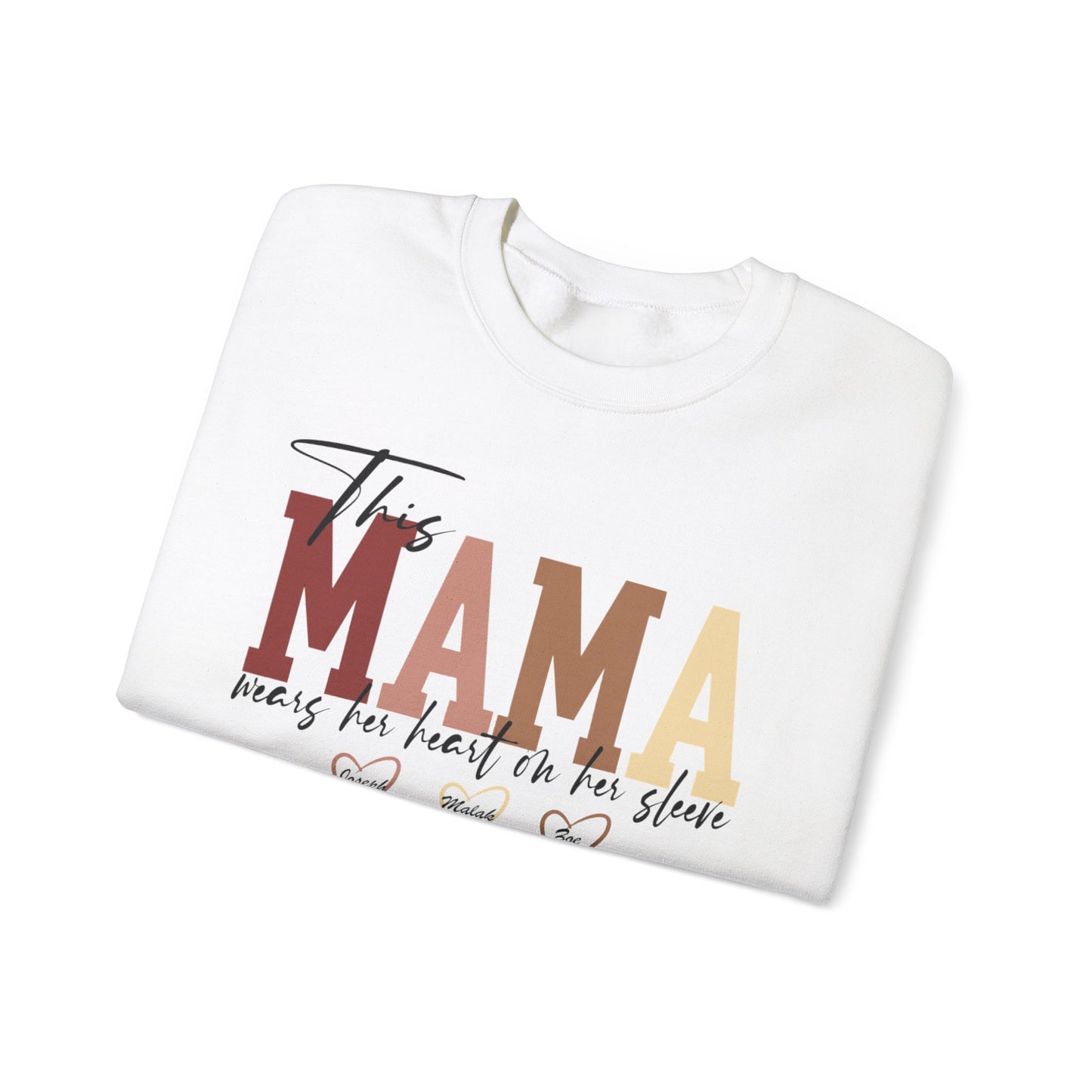 This Mama Heavy Blend Crewneck Sweatshirt | Perfect Gift for Mother's Day, Cozy Casual Wear, Family Gathering, Parenting, Love