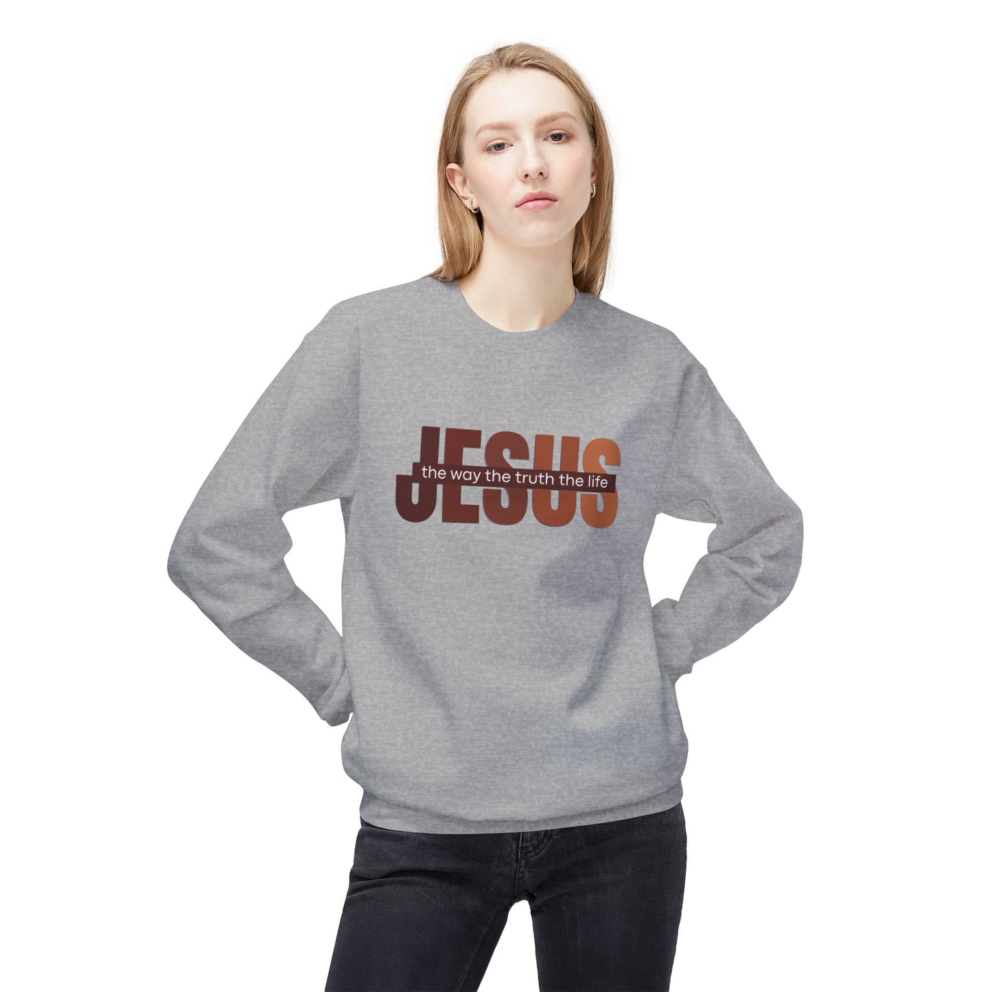 Jesus The Way The Truth The Life Sweatshirt, Womens Religious Sweatshirt, Faith Sweatshirt, Christian Sweatshirt, Bible Verse, Jesus Lover