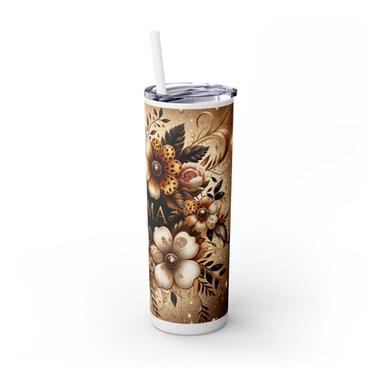 Floral Mama Skinny Tumbler, 20oz, Stylish Drinkware for Moms, Perfect for Birthdays, Mothers Day, Home, Travel Use, Elegant Gift