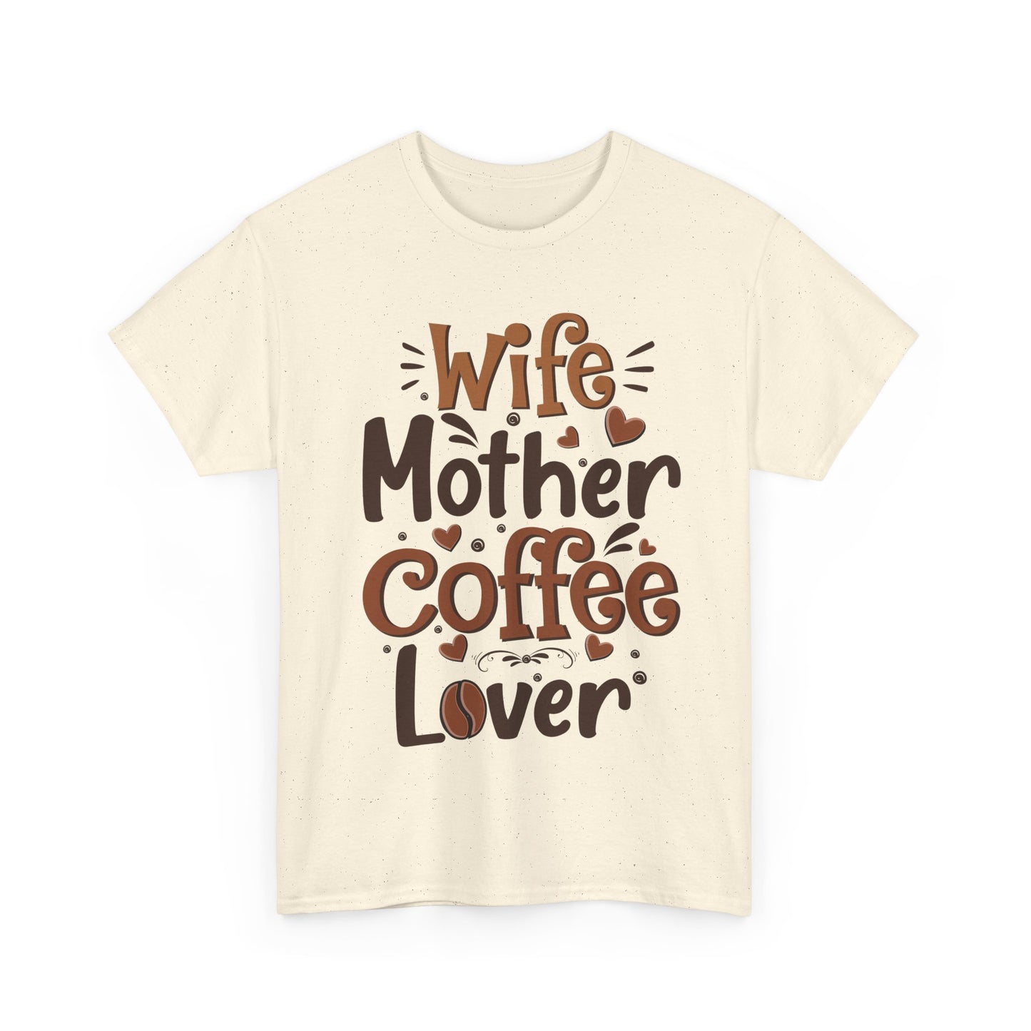 Coffee Lover Tee - Unisex Heavy Cotton T-Shirt for Moms, Wife, Mother's Day, Coffee Gifts, Casual Wear, Family Gatherings