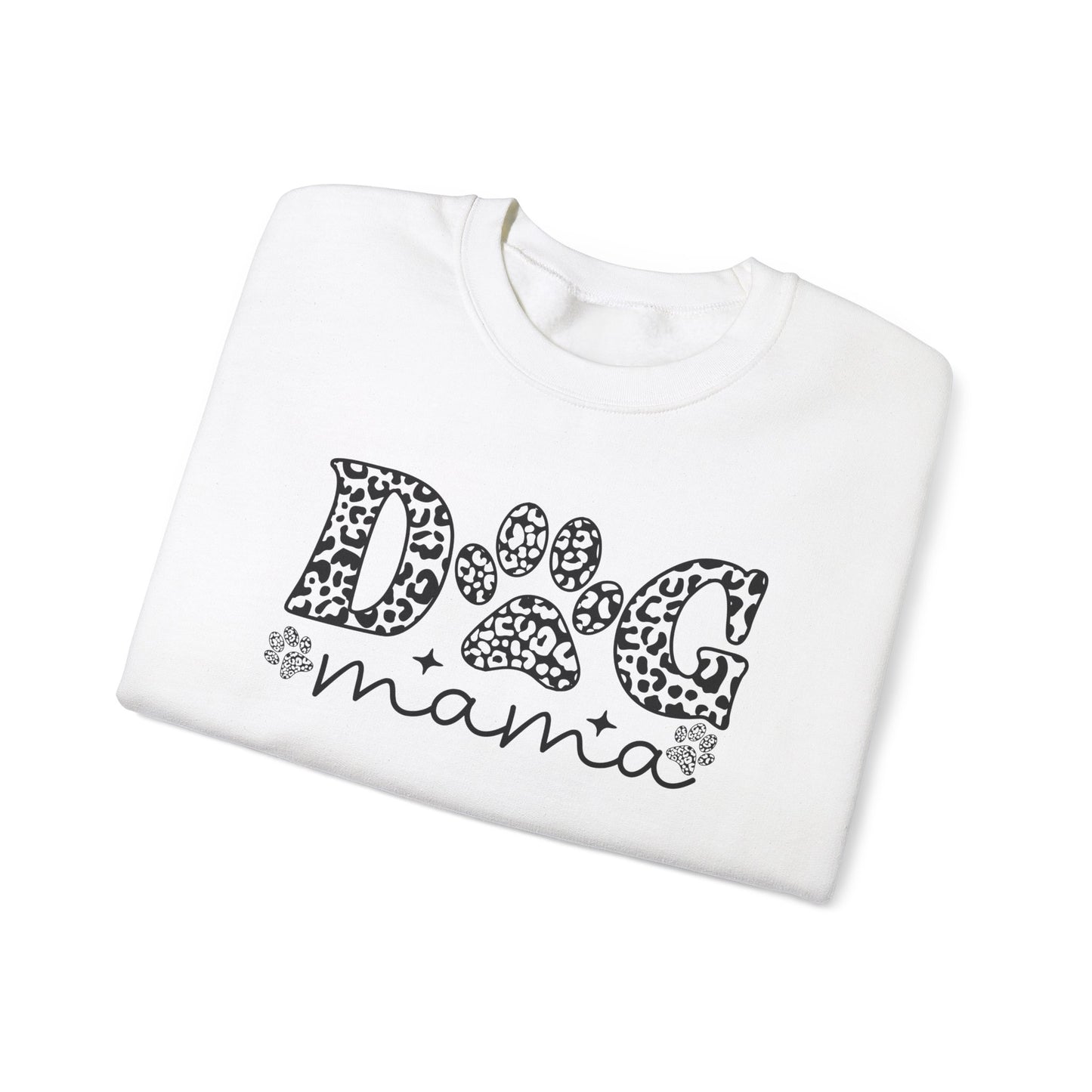 Dog Mama Crewneck Sweatshirt - Cozy Gift for Pet Lovers, Dog Mom Sweatshirt, Animal Lover Apparel, Cute Dog Parent Gift, Paw Print