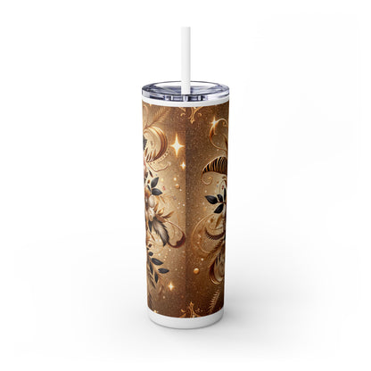 Floral Mama Skinny Tumbler, 20oz, Stylish Drinkware for Moms, Perfect for Birthdays, Mothers Day, Home, Travel Use, Elegant Gift