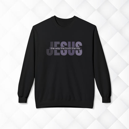 Jesus The Way The Truth The Life Sweatshirt, Womens Religious Sweatshirt, Faith Sweatshirt, Christian Sweatshirt, Bible Verse, Jesus Lover