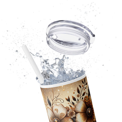 Floral Mama Skinny Tumbler, 20oz, Stylish Drinkware for Moms, Perfect for Birthdays, Mothers Day, Home, Travel Use, Elegant Gift