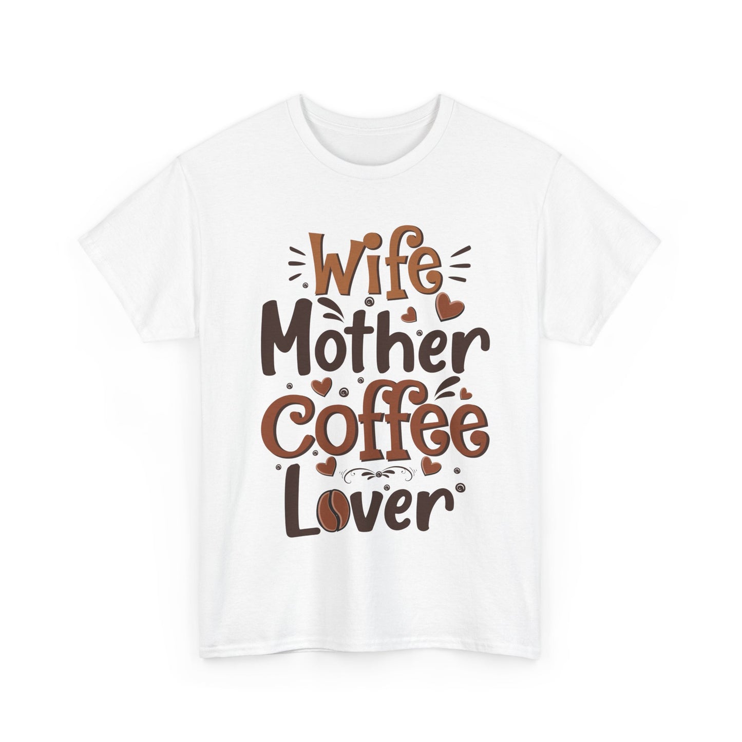 Coffee Lover Tee - Unisex Heavy Cotton T-Shirt for Moms, Wife, Mother's Day, Coffee Gifts, Casual Wear, Family Gatherings