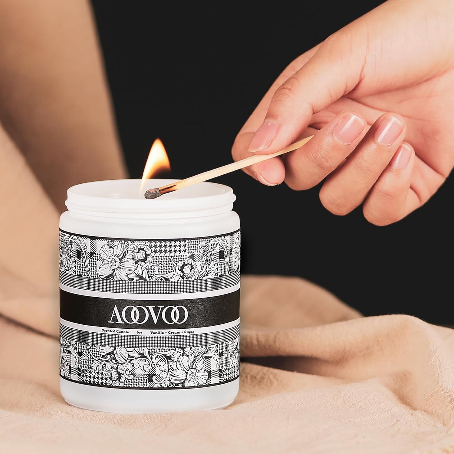 Set the Mood with Cozy Scents! 🕯️ Wood Wick Scented Candles | Crackling Soy Candles in Vanilla & Cream – Perfect Gift for Him & Her!