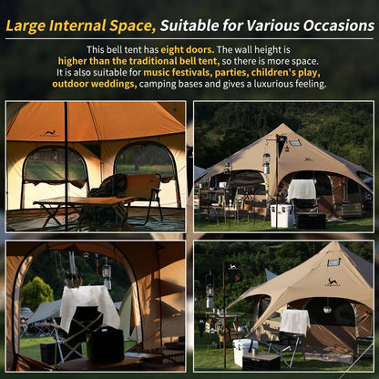 Glamp in Style! ⛺✨ 8-Person Canvas Yurt Tent with Stove Jack – Luxury Camping at Its Best (16.4ft Dia) 🌟🔥