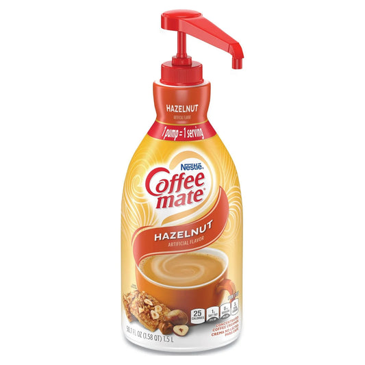 Perfect Your Coffee Moment! ☕️ Coffee-Mate Hazelnut Liquid Creamer – 1.5L Pump Bottle for Smooth, Delicious Flavor Every Time!