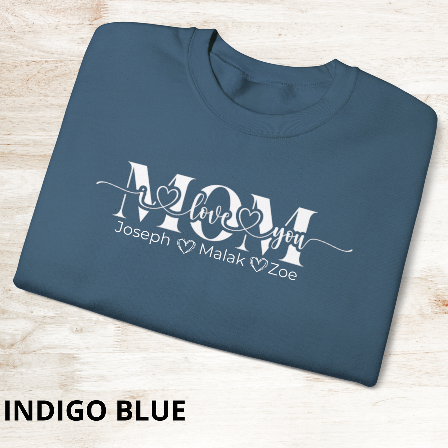 Mom Love You Personalized Sweatshirt, Mother's Day Gift, Family Sweatshirt, Cozy Mom Crewneck, Heartfelt Gift for Mom