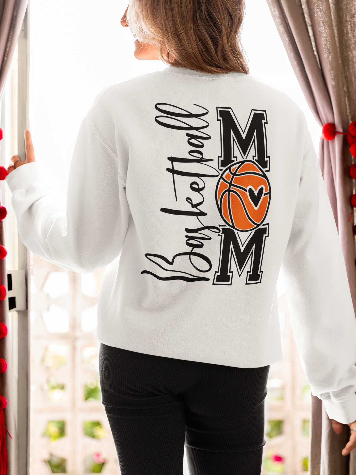 Basketball Mom Sweatshirt, Cozy Sportswear for Moms, Gifts for Basketball Moms, Team Spirit Hoodie, Game Day Casual Wear