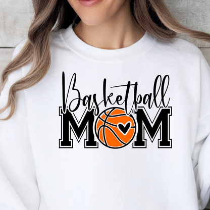 Basketball Mom Sweatshirt, Cozy Sportswear for Moms, Gifts for Basketball Moms, Team Spirit Hoodie, Game Day Casual Wear