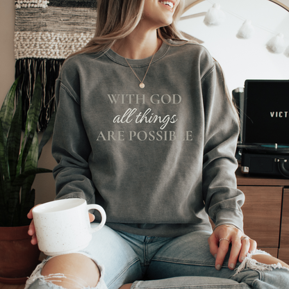 Stronger Than The Storm Sweatshirt or Hoodie | Christian Apparel | Faith-Based Inspirational | Christian Style Crewneck | Gift for Friend