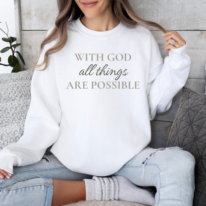 Stronger Than The Storm Sweatshirt or Hoodie | Christian Apparel | Faith-Based Inspirational | Christian Style Crewneck | Gift for Friend