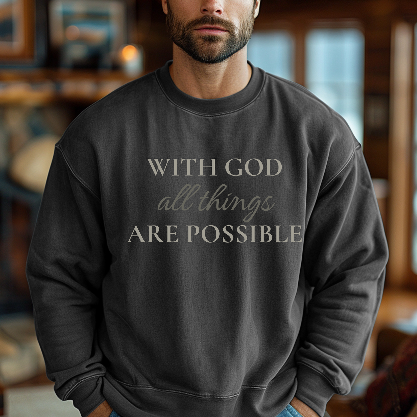 Stronger Than The Storm Sweatshirt or Hoodie | Christian Apparel | Faith-Based Inspirational | Christian Style Crewneck | Gift for Friend