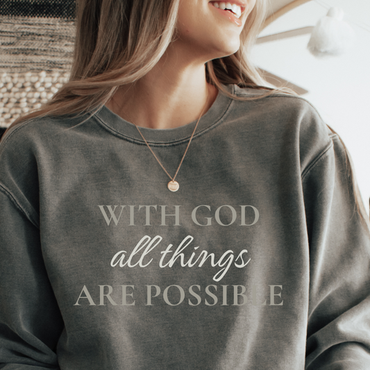 Stronger Than The Storm Sweatshirt or Hoodie | Christian Apparel | Faith-Based Inspirational | Christian Style Crewneck | Gift for Friend