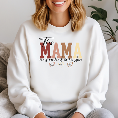 This Mama Heavy Blend Crewneck Sweatshirt | Perfect Gift for Mother's Day, Cozy Casual Wear, Family Gathering, Parenting, Love