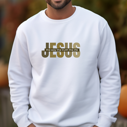 Jesus The Way The Truth The Life Sweatshirt, Womens Religious Sweatshirt, Faith Sweatshirt, Christian Sweatshirt, Bible Verse, Jesus Lover