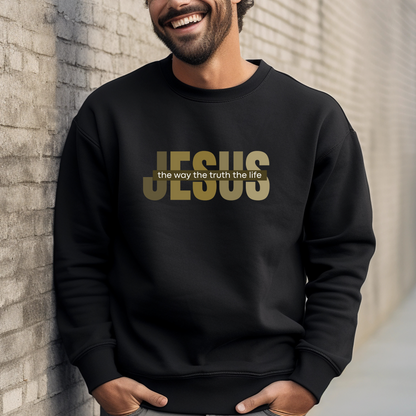 Jesus The Way The Truth The Life Sweatshirt, Womens Religious Sweatshirt, Faith Sweatshirt, Christian Sweatshirt, Bible Verse, Jesus Lover