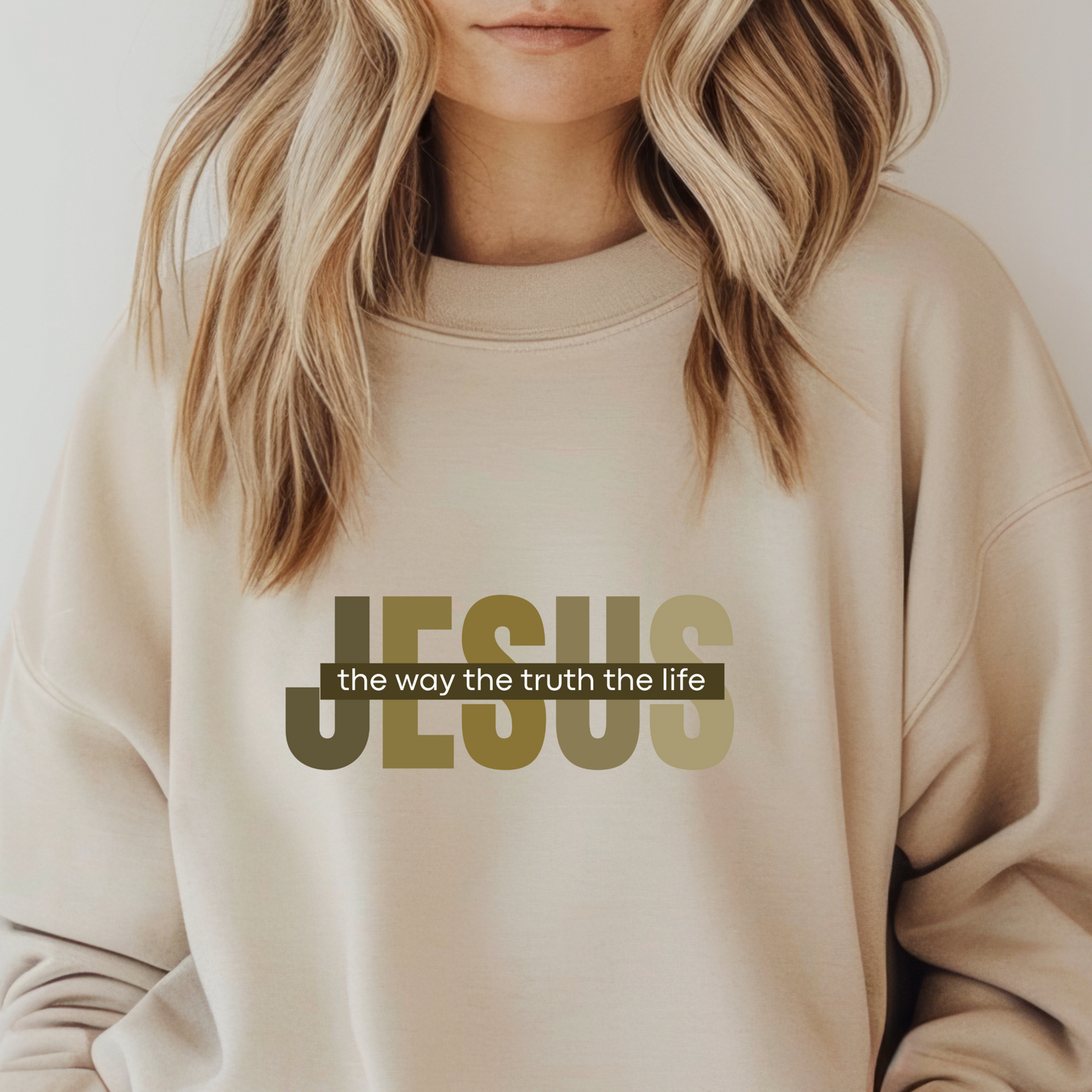 Jesus The Way The Truth The Life Sweatshirt, Womens Religious Sweatshirt, Faith Sweatshirt, Christian Sweatshirt, Bible Verse, Jesus Lover