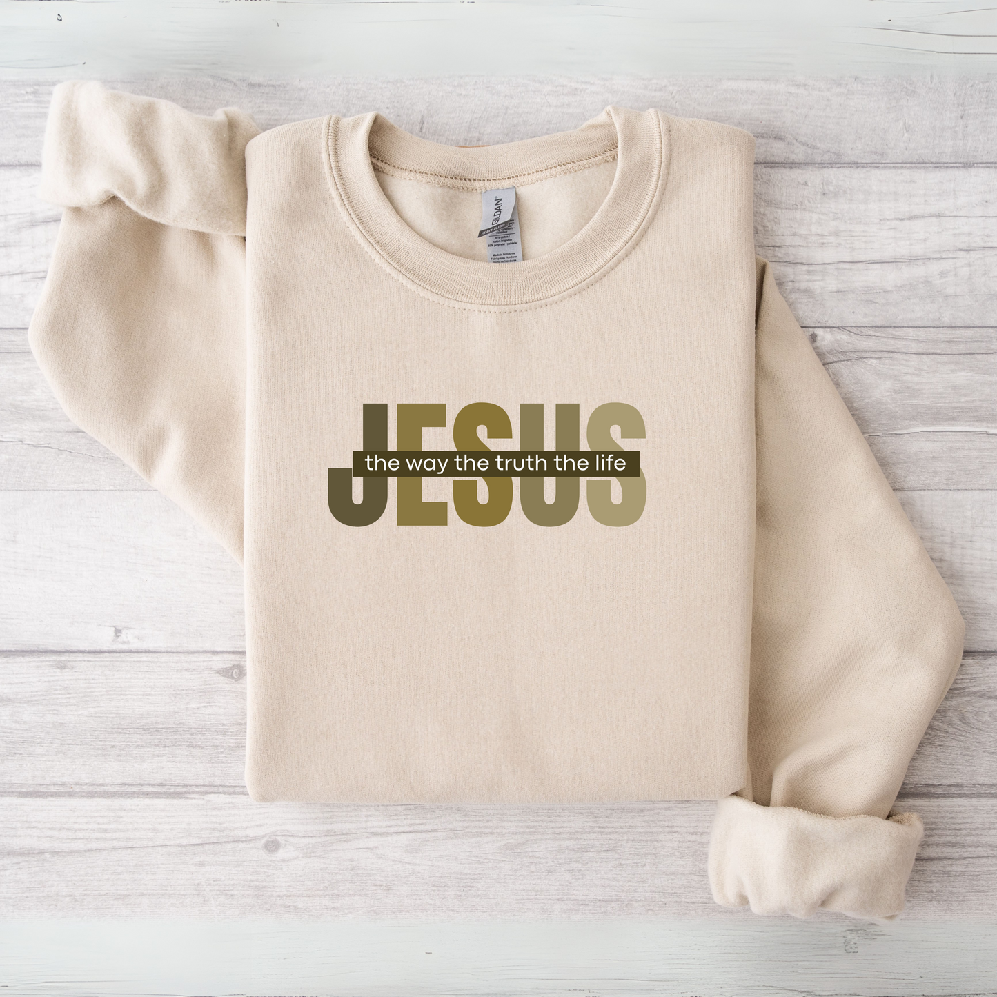 Jesus The Way The Truth The Life Sweatshirt, Womens Religious Sweatshirt, Faith Sweatshirt, Christian Sweatshirt, Bible Verse, Jesus Lover