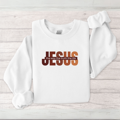 Jesus The Way The Truth The Life Sweatshirt, Womens Religious Sweatshirt, Faith Sweatshirt, Christian Sweatshirt, Bible Verse, Jesus Lover