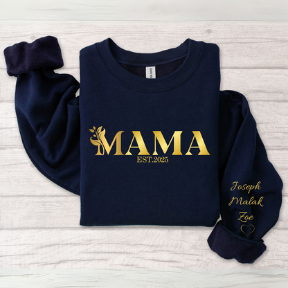 Mama Est. 2025 Sweatshirt | Cozy Unisex Crewneck | Perfect Gift for New Moms | Mother's Day, Baby Shower, Family Gatherings