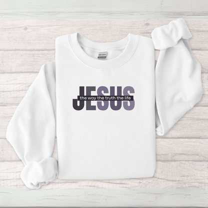 Jesus The Way The Truth The Life Sweatshirt, Womens Religious Sweatshirt, Faith Sweatshirt, Christian Sweatshirt, Bible Verse, Jesus Lover