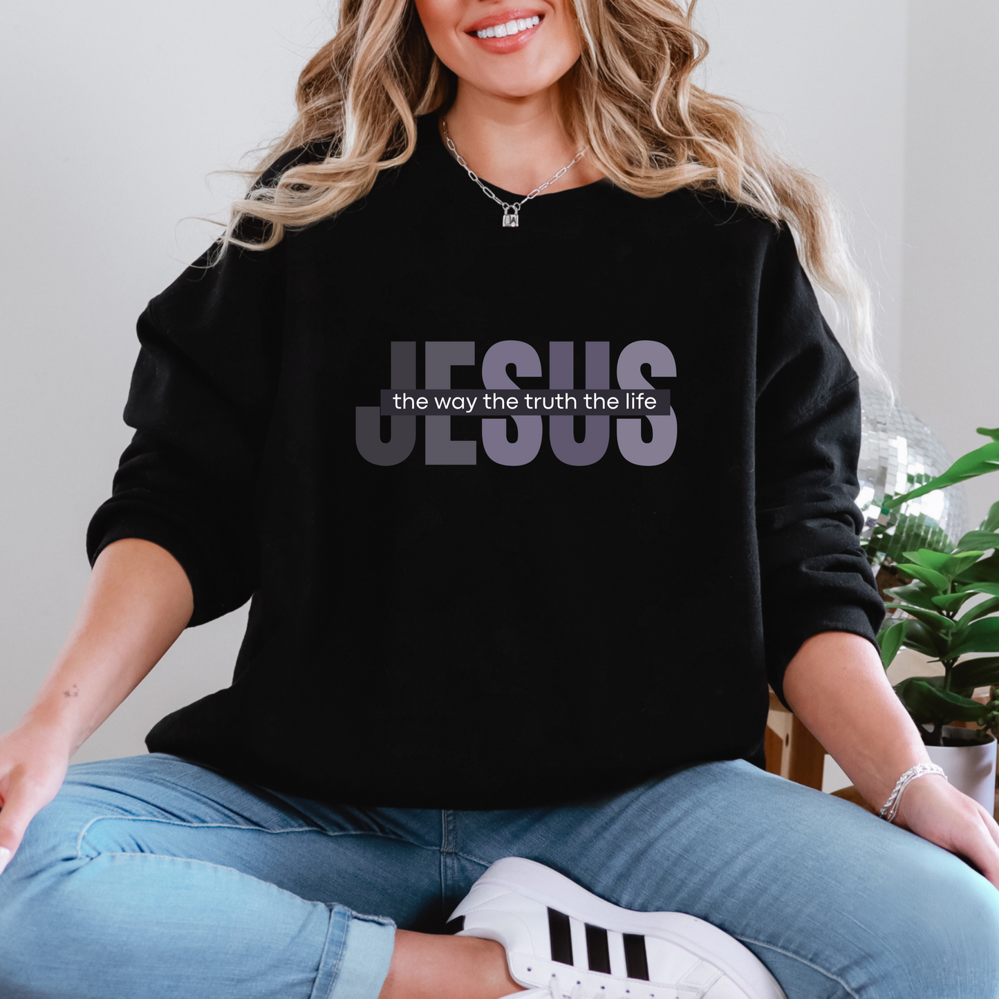 Jesus The Way The Truth The Life Sweatshirt, Womens Religious Sweatshirt, Faith Sweatshirt, Christian Sweatshirt, Bible Verse, Jesus Lover