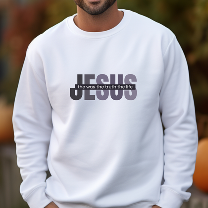 Jesus The Way The Truth The Life Sweatshirt, Womens Religious Sweatshirt, Faith Sweatshirt, Christian Sweatshirt, Bible Verse, Jesus Lover