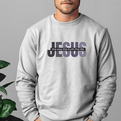 Jesus The Way The Truth The Life Sweatshirt, Womens Religious Sweatshirt, Faith Sweatshirt, Christian Sweatshirt, Bible Verse, Jesus Lover