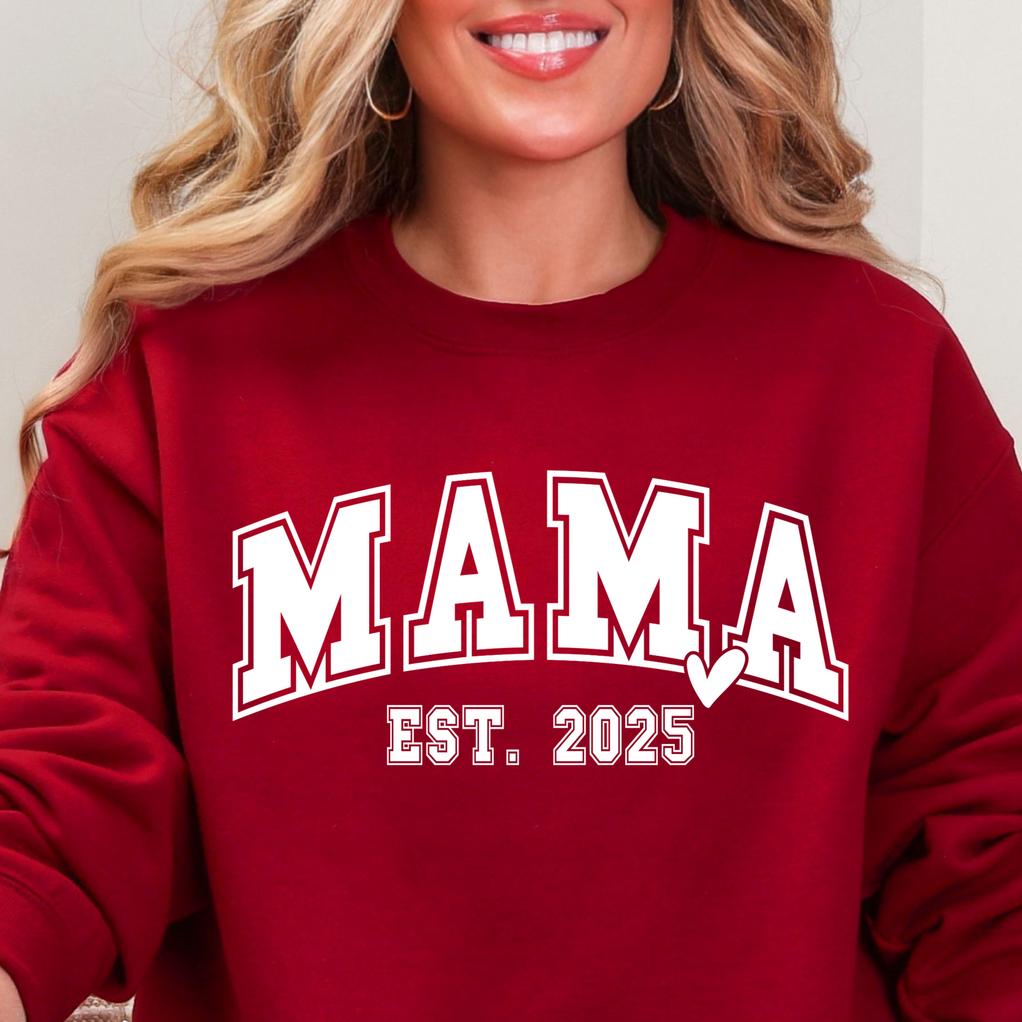 Mama Est. 2025 Sweatshirt | Cozy Unisex Crewneck, Perfect Gift for New Moms, Mother's Day, Family Celebrations, Casual Style