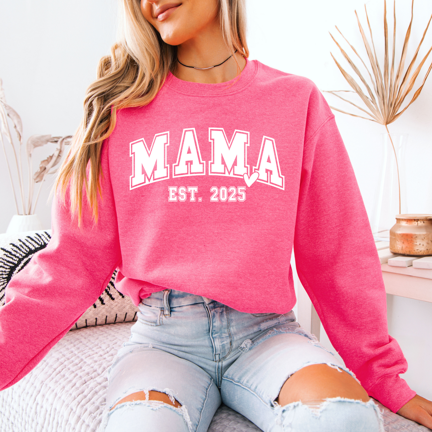 Mama Est. 2025 Sweatshirt | Cozy Unisex Crewneck, Perfect Gift for New Moms, Mother's Day, Family Celebrations, Casual Style