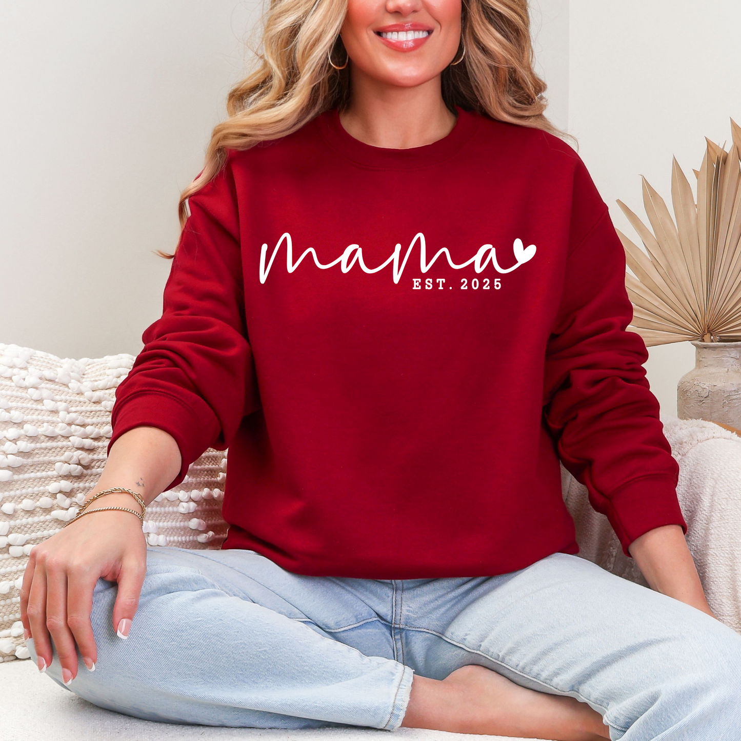 Mama Sweatshirt, Gift for New Moms, Personalized Crewneck, Mother's Day Gift, Cozy Fashion, Mama Established 2025