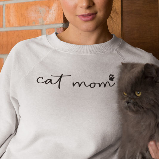 Cat Mom Sweatshirt Cozy and Stylish Apparel for Proud Cat Moms